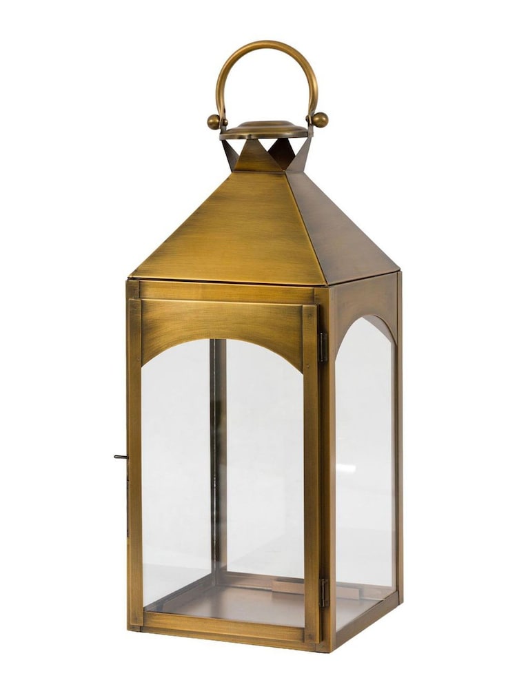 Gallery Home Gold Remi Metal Lantern Large - Image 4 of 4 Gallery Home Gold Remi Metal Lantern Large - Image 4 of 4