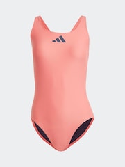 adidas Pink 3 Bar Logo Swimsuit - Image 6 of 6
