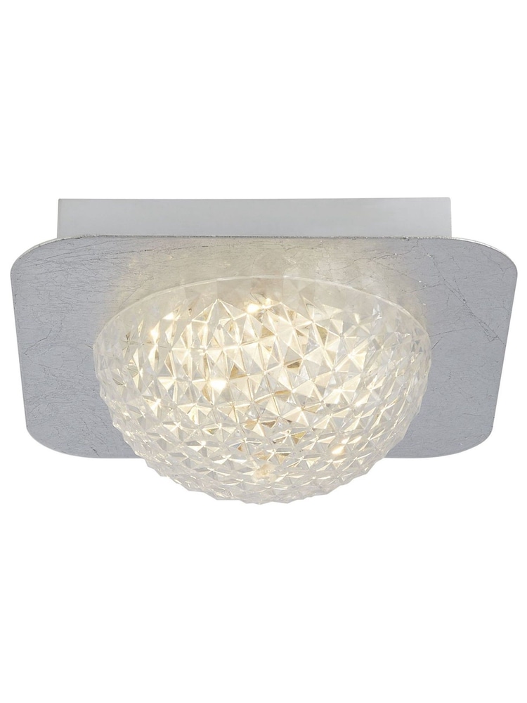 Searchlight Silver Lilac Silver LED Flush Ceiling Light - Image 2 of 3