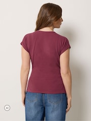 M&Co Black Cotton Wrap Tops 2 Pack - Image 5 of 8
