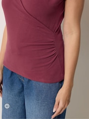 M&Co Black Cotton Wrap Tops 2 Pack - Image 6 of 8