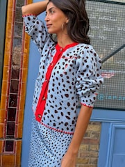Never Fully Dressed Blue Animal Print Deer Chloe Cardigan - Image 5 of 5