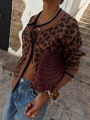 Never Fully Dressed Brown Animal Print Leopard Cheryl Cardigan - Image 3 of 4