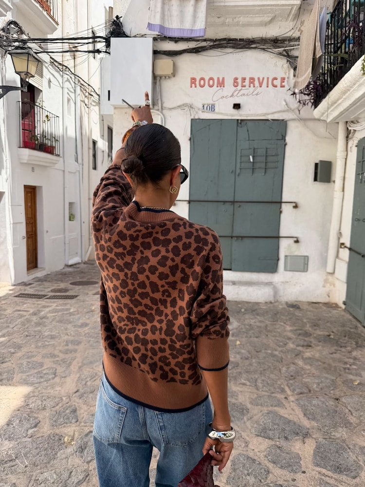 Never Fully Dressed Brown Animal Print Leopard Cheryl Cardigan - Image 4 of 4