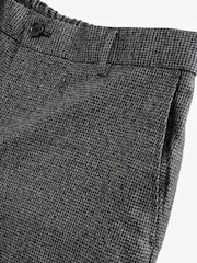 Charcoal Grey Puppytooth Texture Formal Joggers - Image 3 of 4