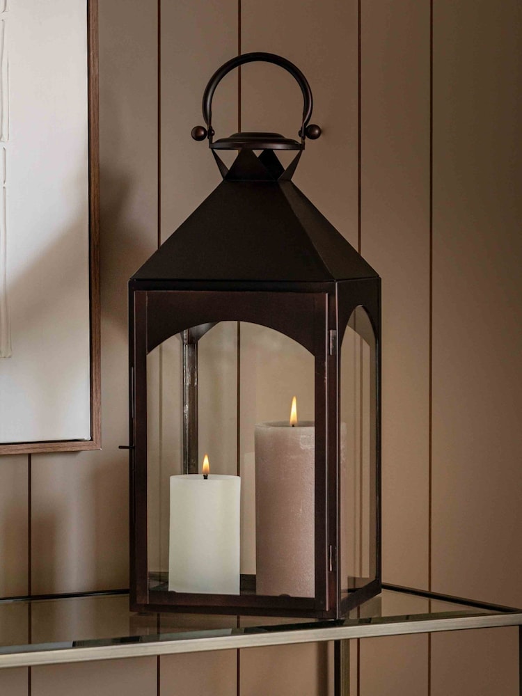 Gallery Home Brown Remi Metal Lantern Large - Image 1 of 4 Gallery Home Brown Remi Metal Lantern Large - Image 1 of 4