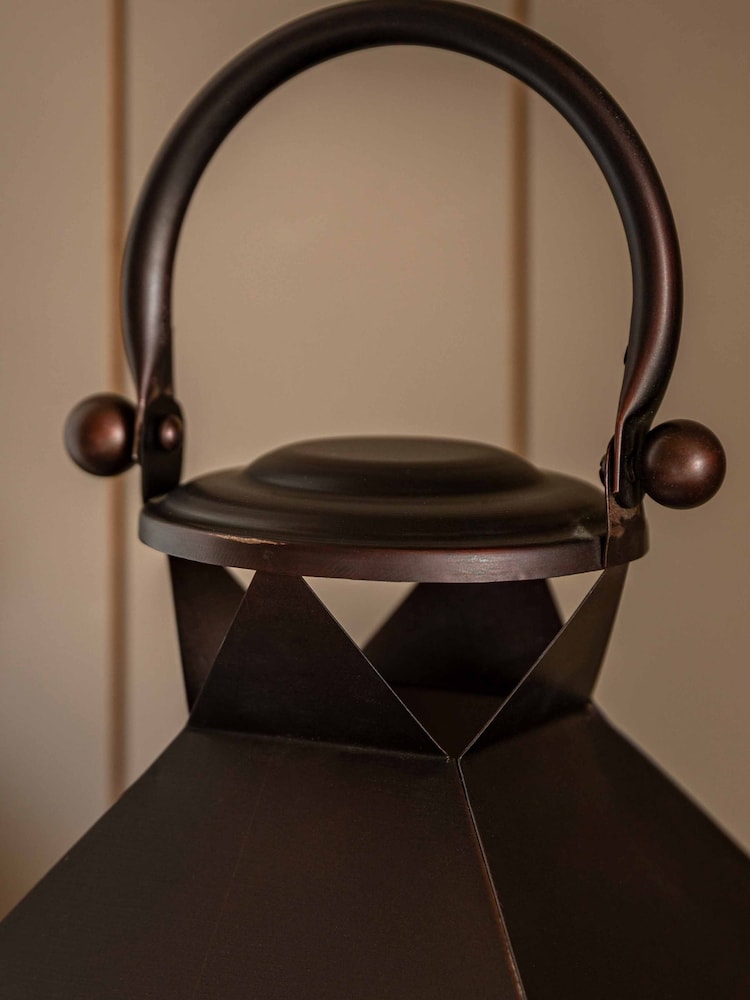 Gallery Home Brown Remi Metal Lantern Large - Image 2 of 4 Gallery Home Brown Remi Metal Lantern Large - Image 2 of 4