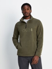 Tog 24 Green Drewery Zip Neck Fleece - Image 1 of 8