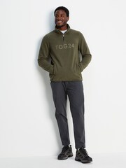 Tog 24 Green Drewery Zip Neck Fleece - Image 3 of 8