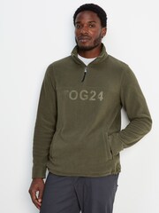 Tog 24 Green Drewery Zip Neck Fleece - Image 5 of 8