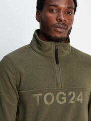 Tog 24 Green Drewery Zip Neck Fleece - Image 6 of 8