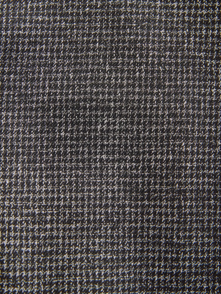Charcoal Grey Tailored Fit Textured Puppytooth Suit Trousers - Image 10 of 10