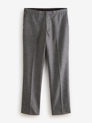 Charcoal Grey Tailored Fit Textured Puppytooth Suit Trousers - Image 7 of 10