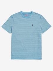 Blue Fine Stripe Jersey Short Pyjama Set - Image 7 of 8