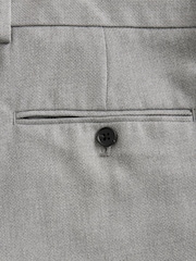 Grey Regular Fit Textured Suit Trousers - Image 8 of 9