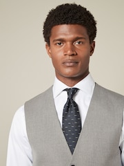 Grey Textured Suit Waistcoat - Image 4 of 9