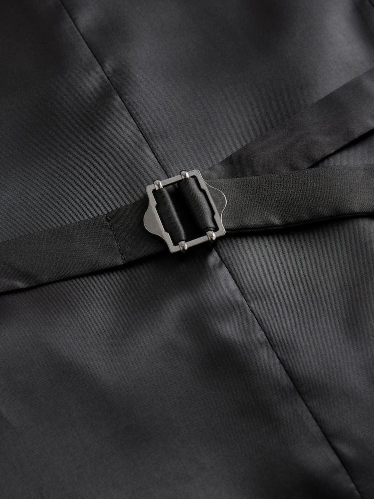 Gris - Gilet de costume texturé - Image 8 of 9