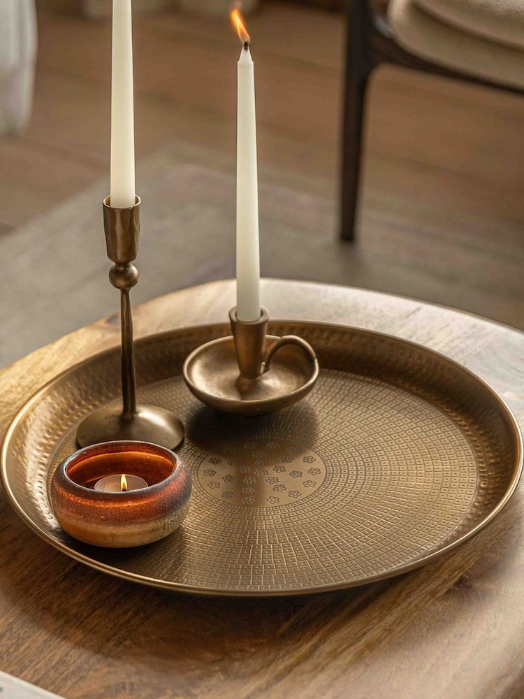 Gallery Home Gold Kari Metal Tray - Image 1 of 5 Gallery Home Gold Kari Metal Tray - Image 1 of 5