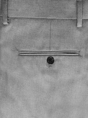 Grey Slim Fit Textured Suit Trousers - Image 7 of 8