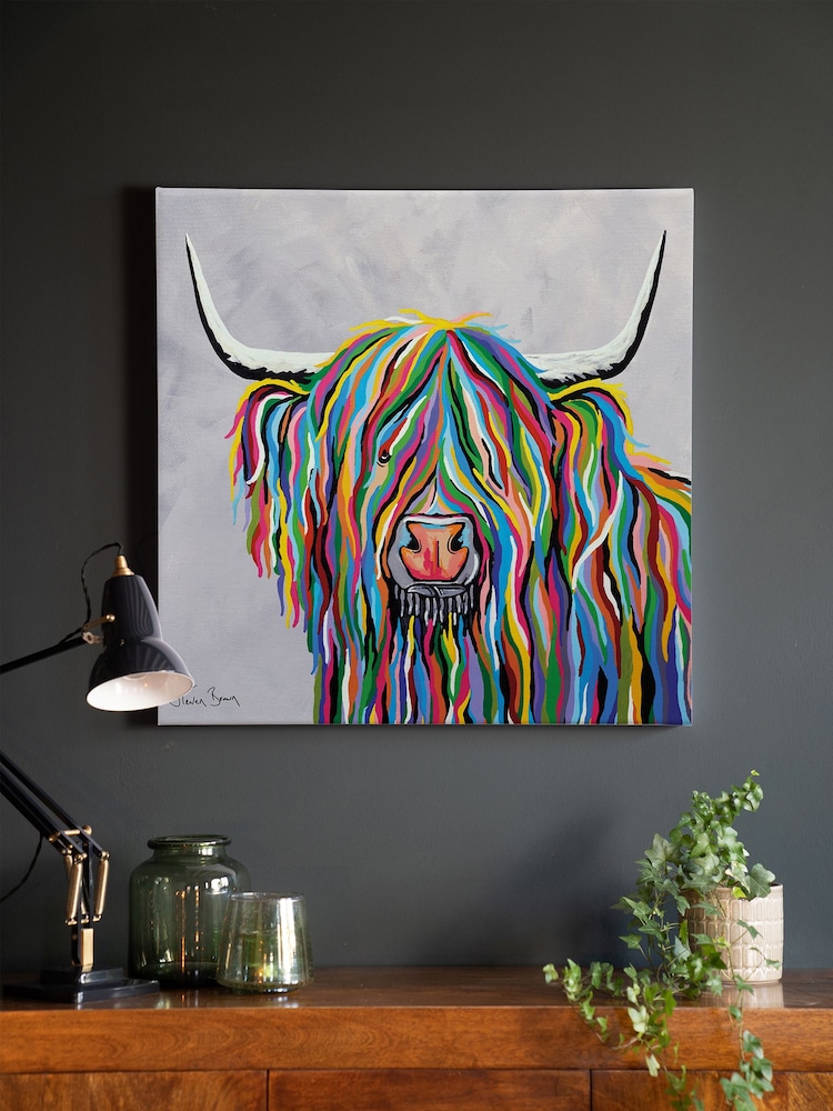 Steven Brown Art Grey Emily McCoo Medium Canvas Print - Image 1 of 4 Steven Brown Art Grey Emily McCoo Medium Canvas Print - Image 1 of 4
