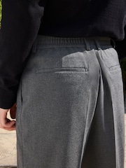 Charcoal Grey Smart Flannel Slim Fit Trousers - Image 5 of 8