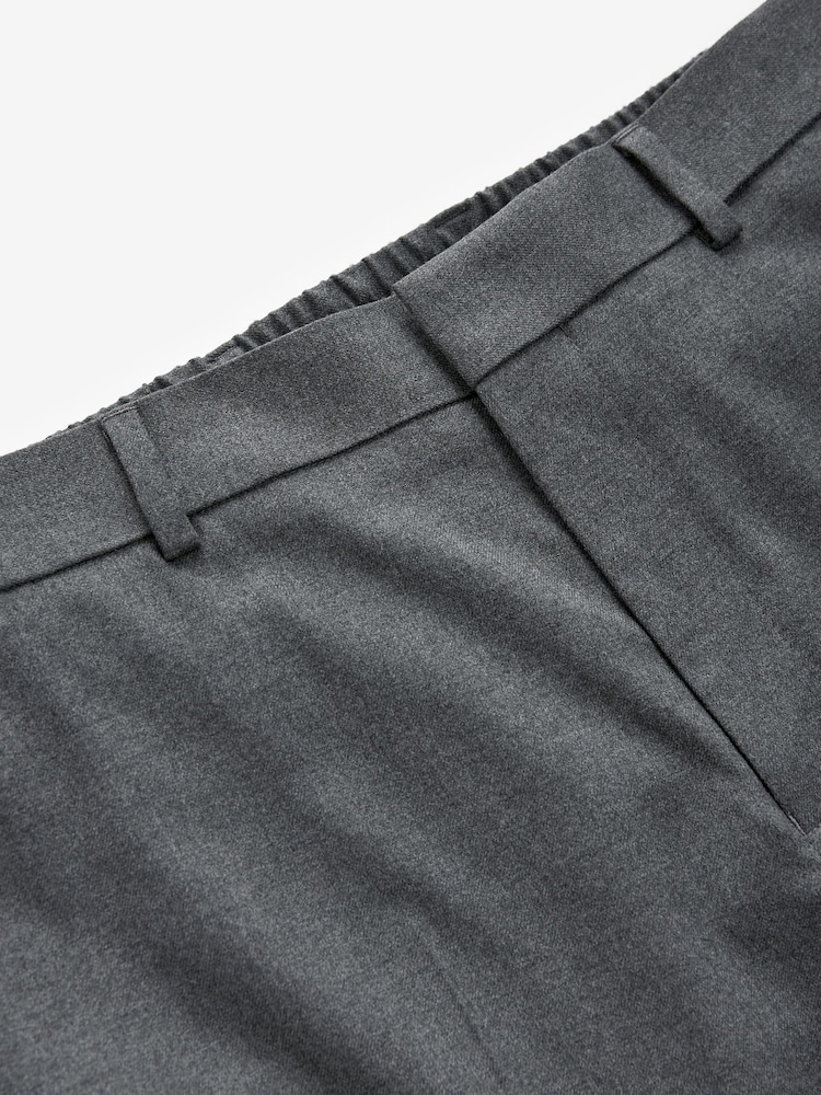 Charcoal Grey Smart Flannel Slim Fit Trousers - Image 8 of 8