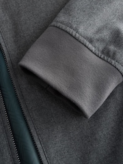 Grafitowoszara - Slim Fit Flannel Bomber Jacket - Image 11 of 12