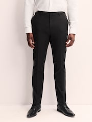 Black Muscle Fit Muscle FIt Motionflex Stretch Suit Trousers - Image 1 of 9