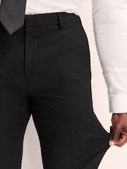 Black Muscle Fit Muscle FIt Motionflex Stretch Suit Trousers - Image 5 of 9