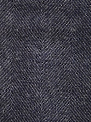 Navy Blue Wool Blend Herringbone Suit Trousers - Image 9 of 9