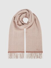 Reiss Biscuit Eve Wool Blend Double-Sided Embroidered Scarf - Image 3 of 5