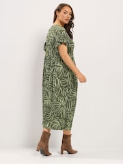 Zielony - Yours Curve Frill Sleeve Maxi Dress - Obraz 3 z 6