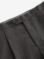 Brown Wool Blend Herringbone Suit Trousers - Image 8 of 10