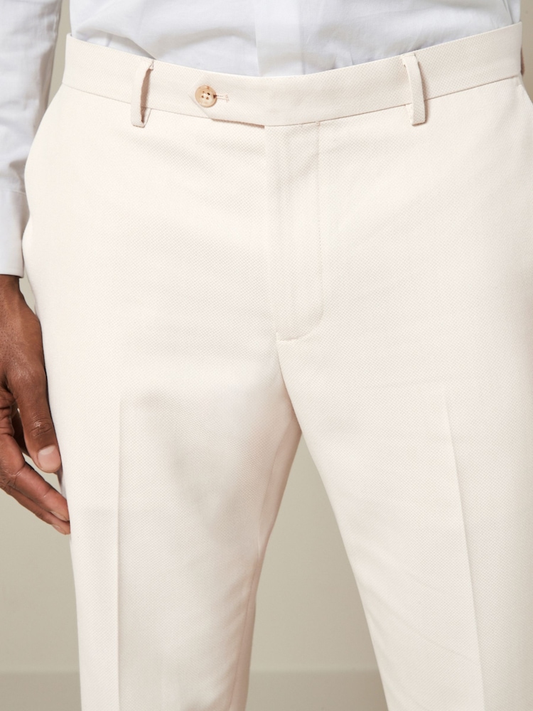 écru - Slim Fit (Slim Fit) - Pantalon de costume texturé - Image 4 of 8