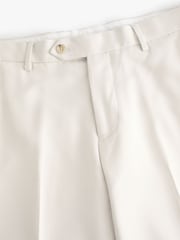 Ecru Slim Fit Textured Suit Trousers - Image 6 of 8