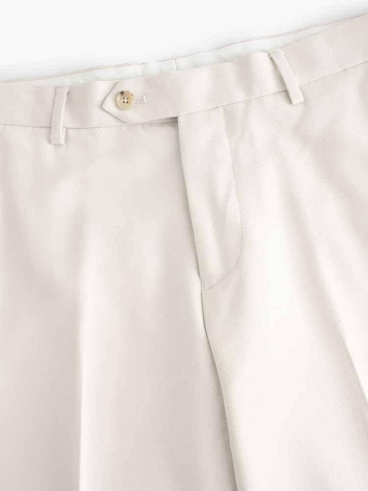écru - Slim Fit (Slim Fit) - Pantalon de costume texturé - Image 6 of 8