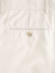 Ecru Slim Fit Textured Suit Trousers - Image 8 of 8