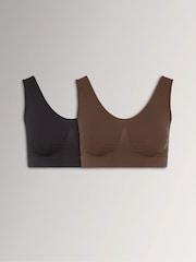 Yours Curve Black Padded Seamfree Bras 2 Pack - Image 1 of 5