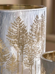 Gallery Home Set of 3 Silver Kira Deco Luxe Etched Tree Candle Holders - Image 4 of 5