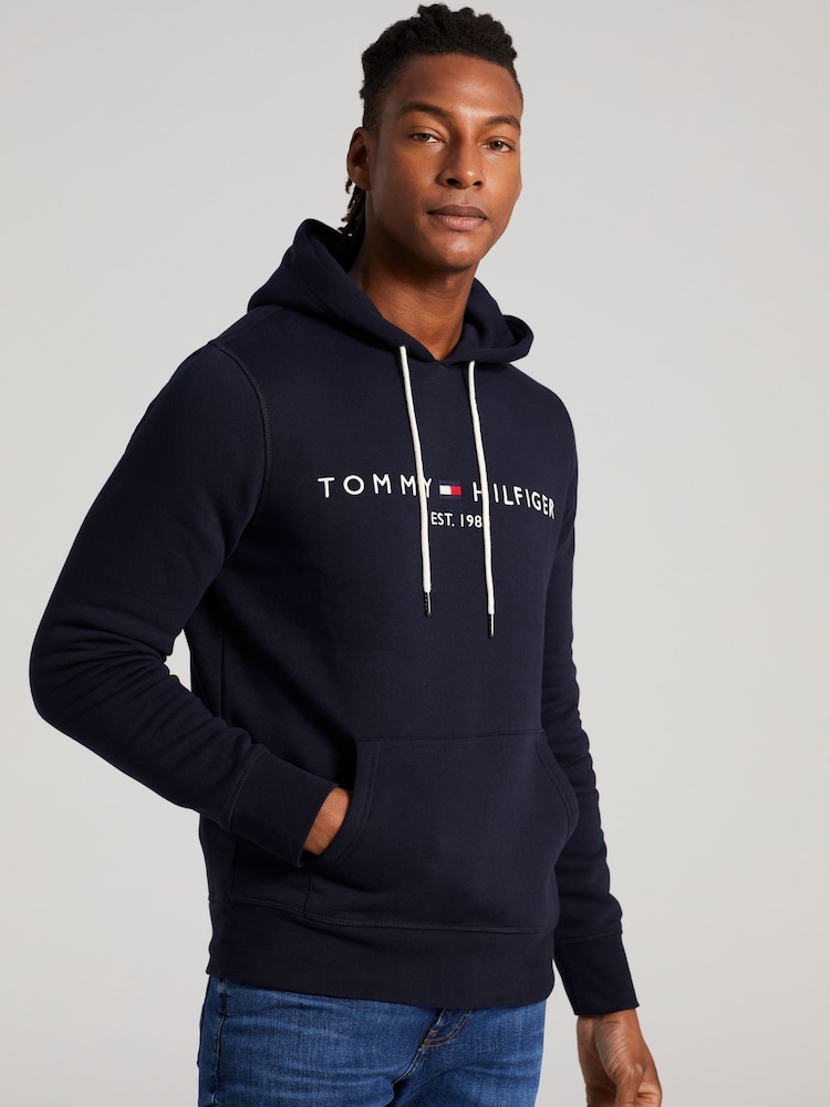 Tommy Hilfiger Blue Core Logo Hoodie - Image 1 of 6