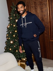 Tommy Hilfiger Blue Core Logo Hoodie - Image 4 of 6