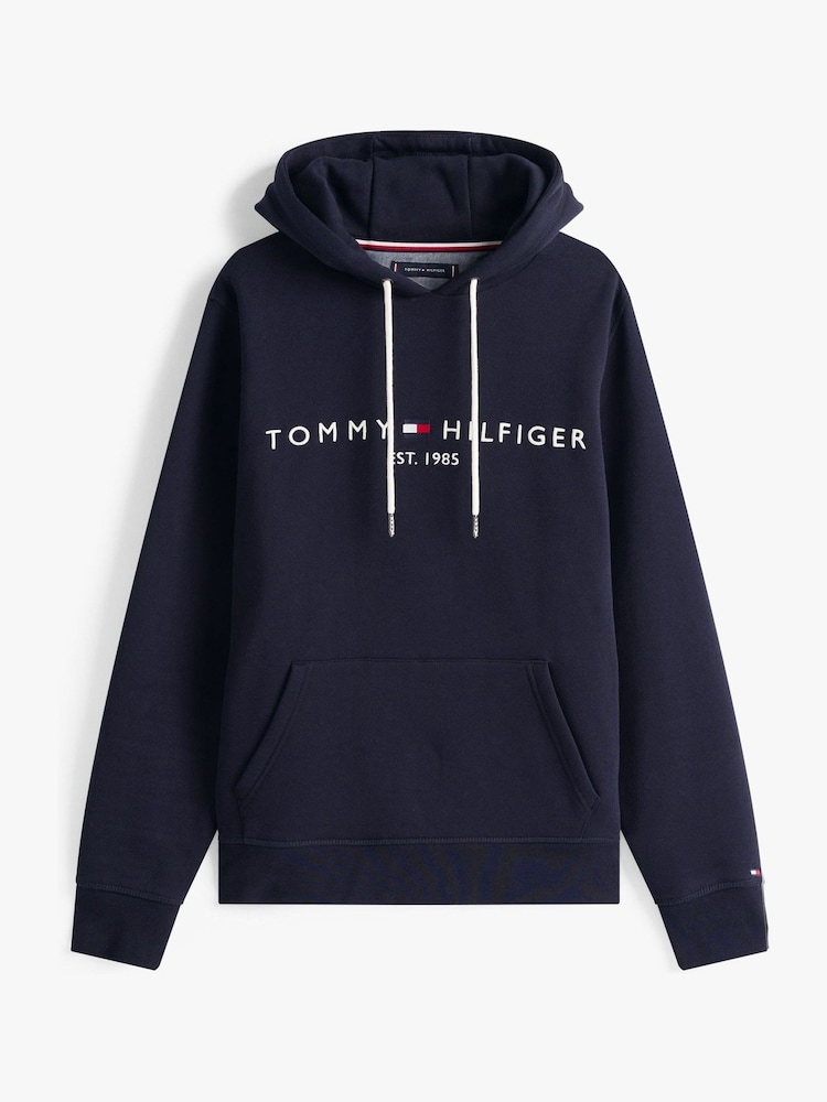Tommy Hilfiger Blue Core Logo Hoodie - Image 4 of 4