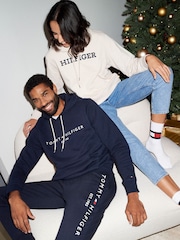 Tommy Hilfiger Blue Core Logo Hoodie - Image 5 of 6
