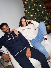 Tommy Hilfiger Blue Core Logo Hoodie - Image 6 of 6