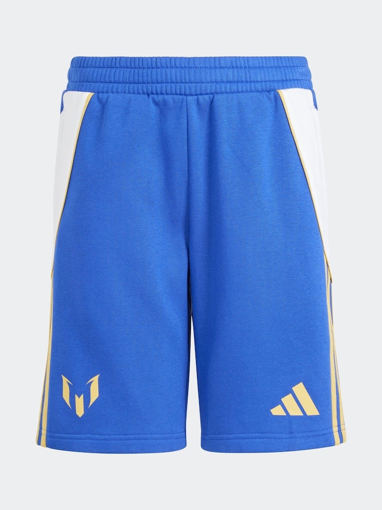 adidas Blue/White Pitch 2 Street Messi Sportswear Shorts - Image 1 of 5