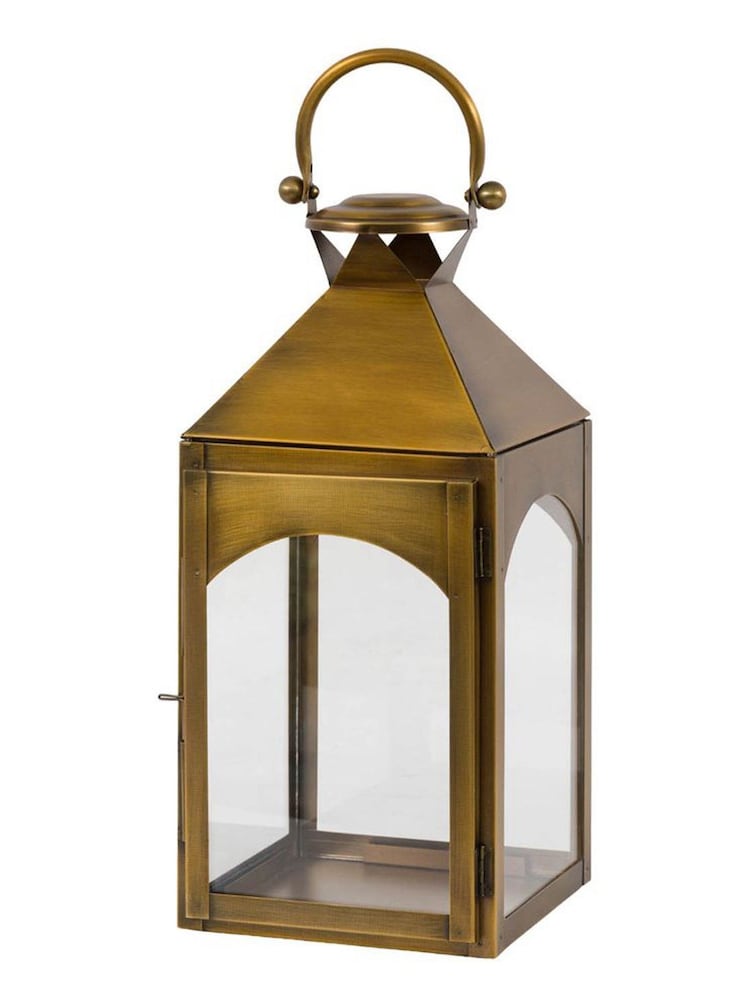 Gallery Home Gold Remi Metal Lantern Small - Image 4 of 4 Gallery Home Gold Remi Metal Lantern Small - Image 4 of 4
