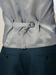 Bleu de sarcelle - Gilet de costume texturé - Image 5 de 9