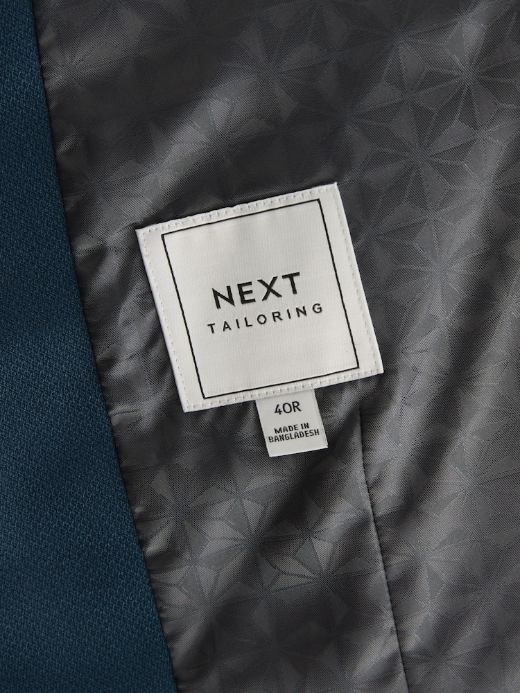 Bleu de sarcelle - Gilet de costume texturé - Image 9 of 9