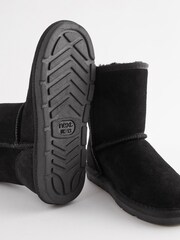 Black Tall Warm Lined Water Repellent Suede Pull-On Boots - Image 5 of 6