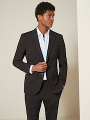 Brown Slim Fit Motionflex Stretch Suit Jacket - Image 1 of 9